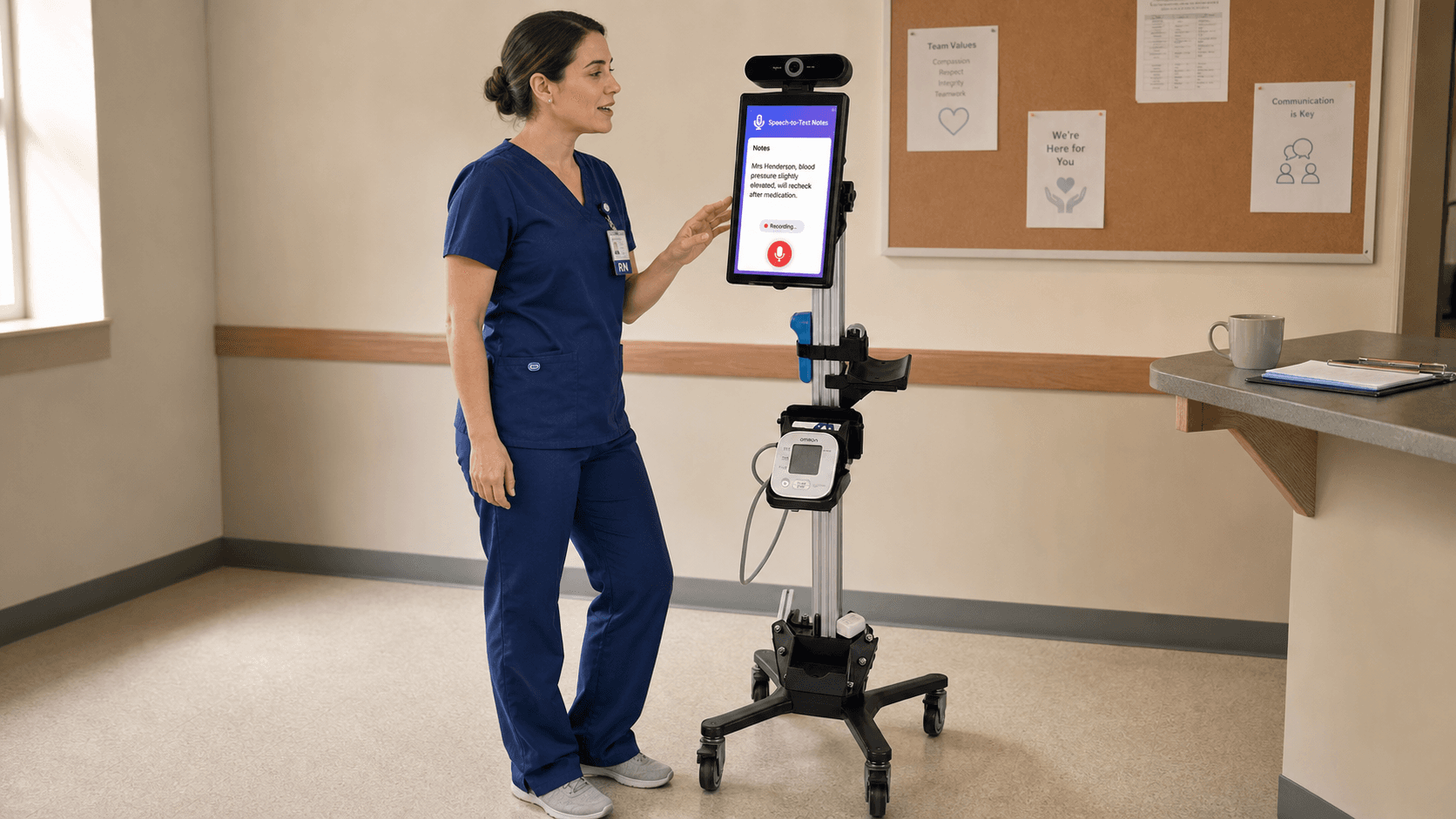 MedSenseJR setup in a care environment